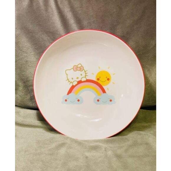 Hello Kitty Rainbow & Sunshine 9 1/4" Round Ceramic Serving Bowl- NEW - Picture 4 of 4